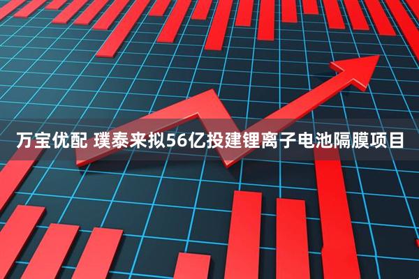 万宝优配 璞泰来拟56亿投建锂离子电池隔膜项目